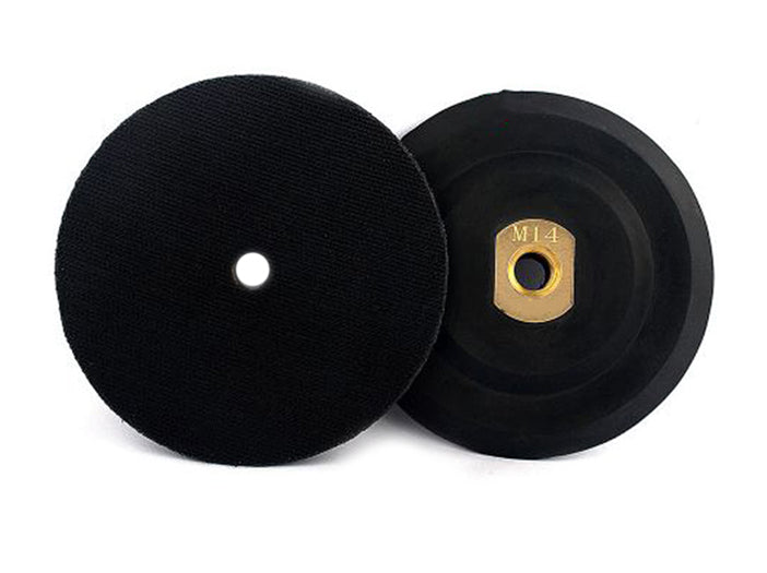 Rigid Rubber Velcro Backing Pad 100mm M14 Thread