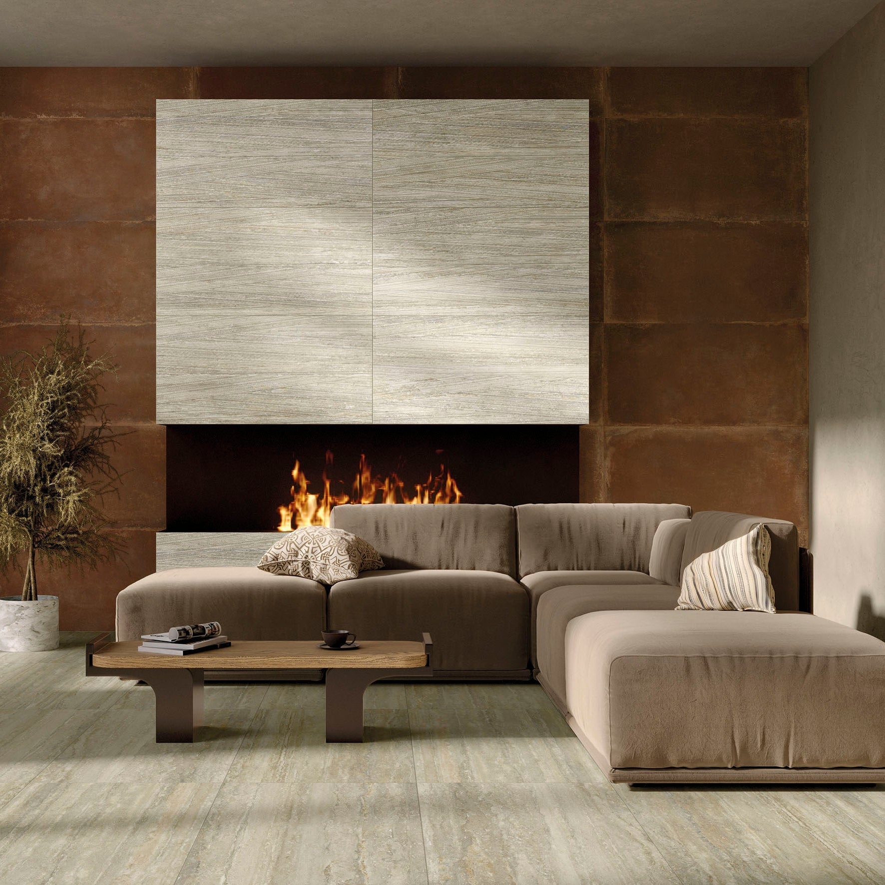 MGM Travertino Vein Cut Nocciola Indoor Tiles