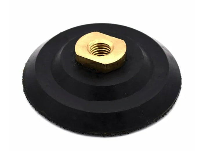 Rigid Rubber Velcro Backing Pad 100mm M14 Thread