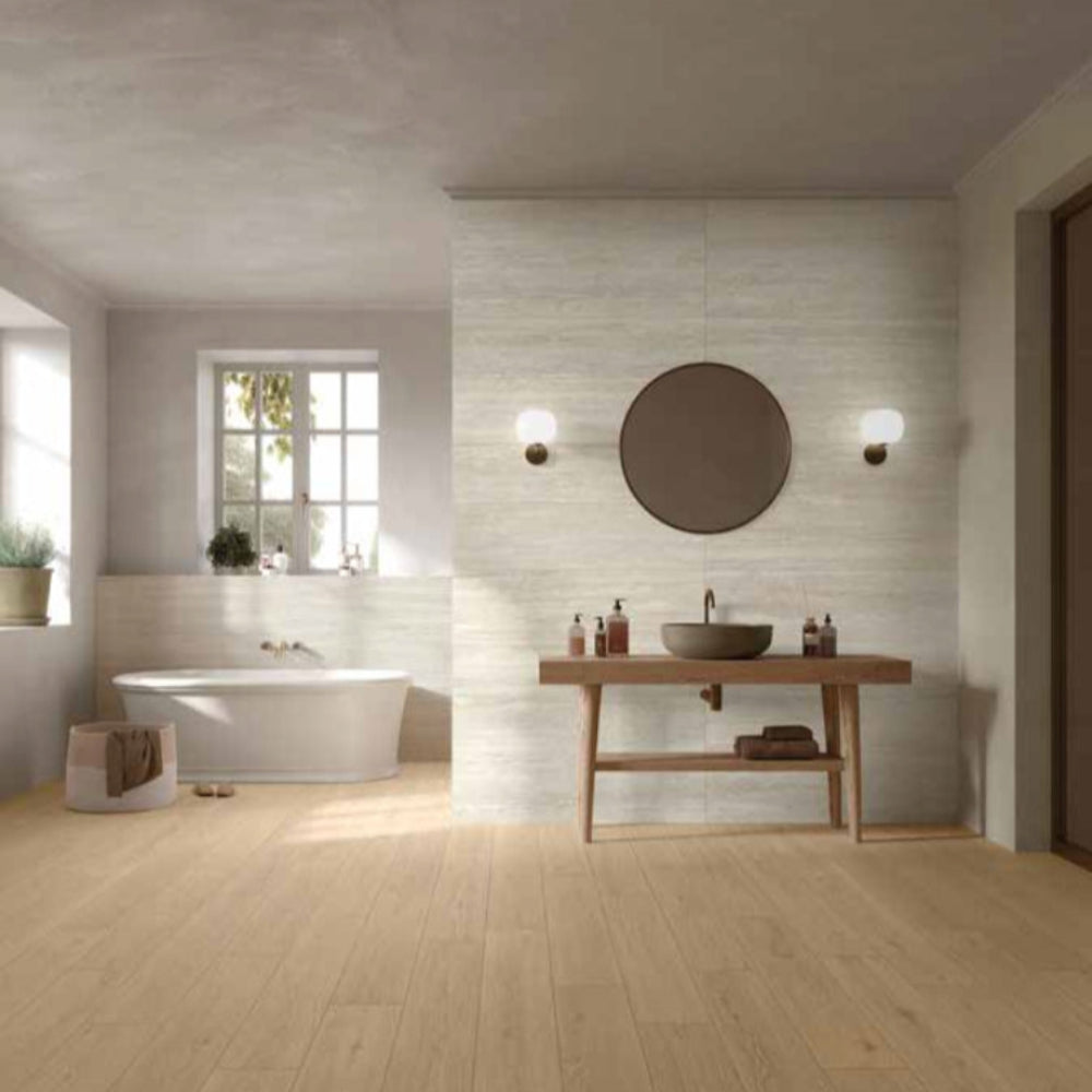 MGM Travertino Vein Cut Bianco Indoor Tiles